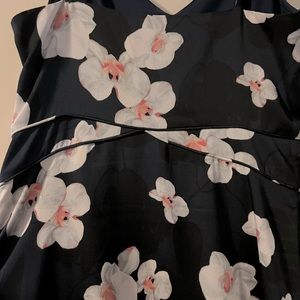Banana republic elegant long blue floral dress